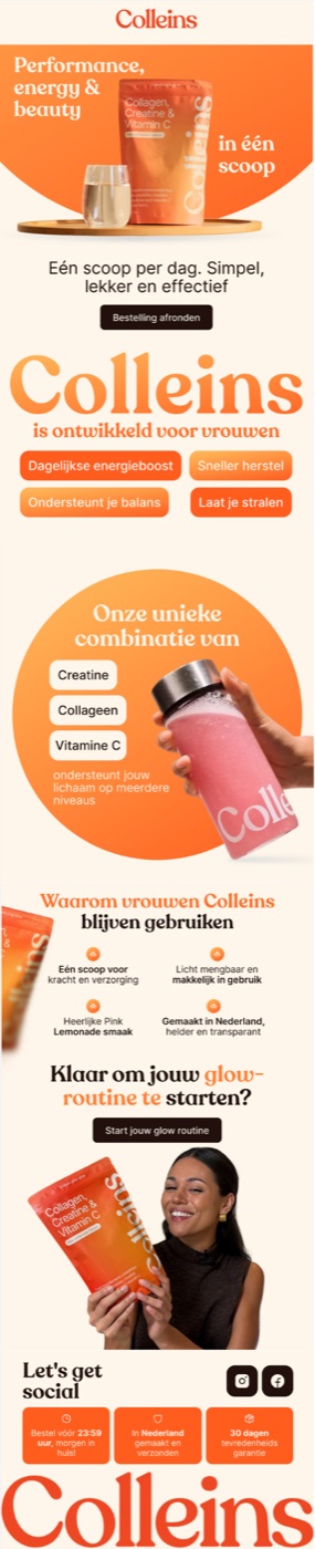 E-mail die we voor een klant maakten