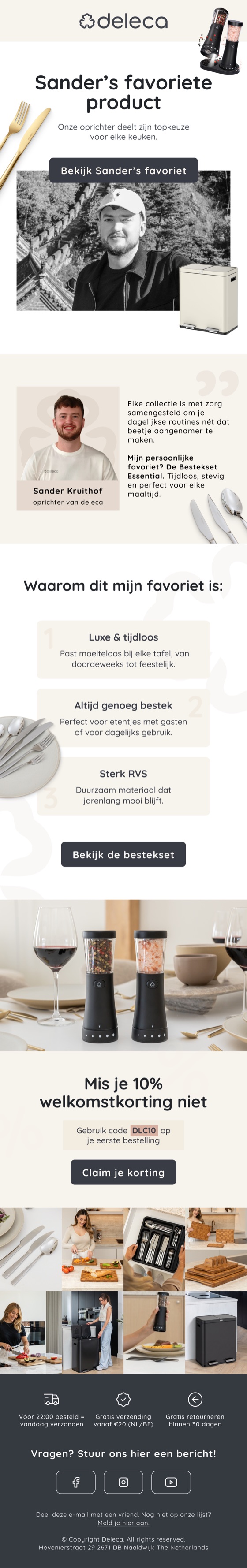 E-mail die we voor een klant maakten